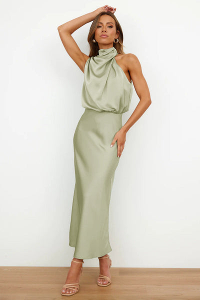 Veleta | Long Satin Dress