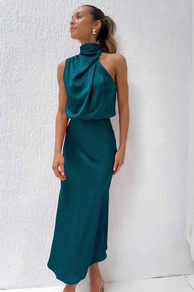 Veleta | Long Satin Dress