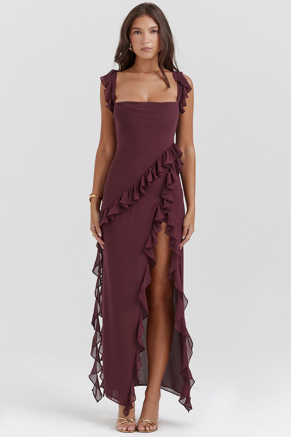 Dahlia | Long dress with ruffles