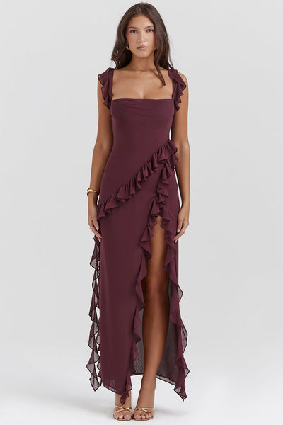 Dahlia | Long dress with ruffles