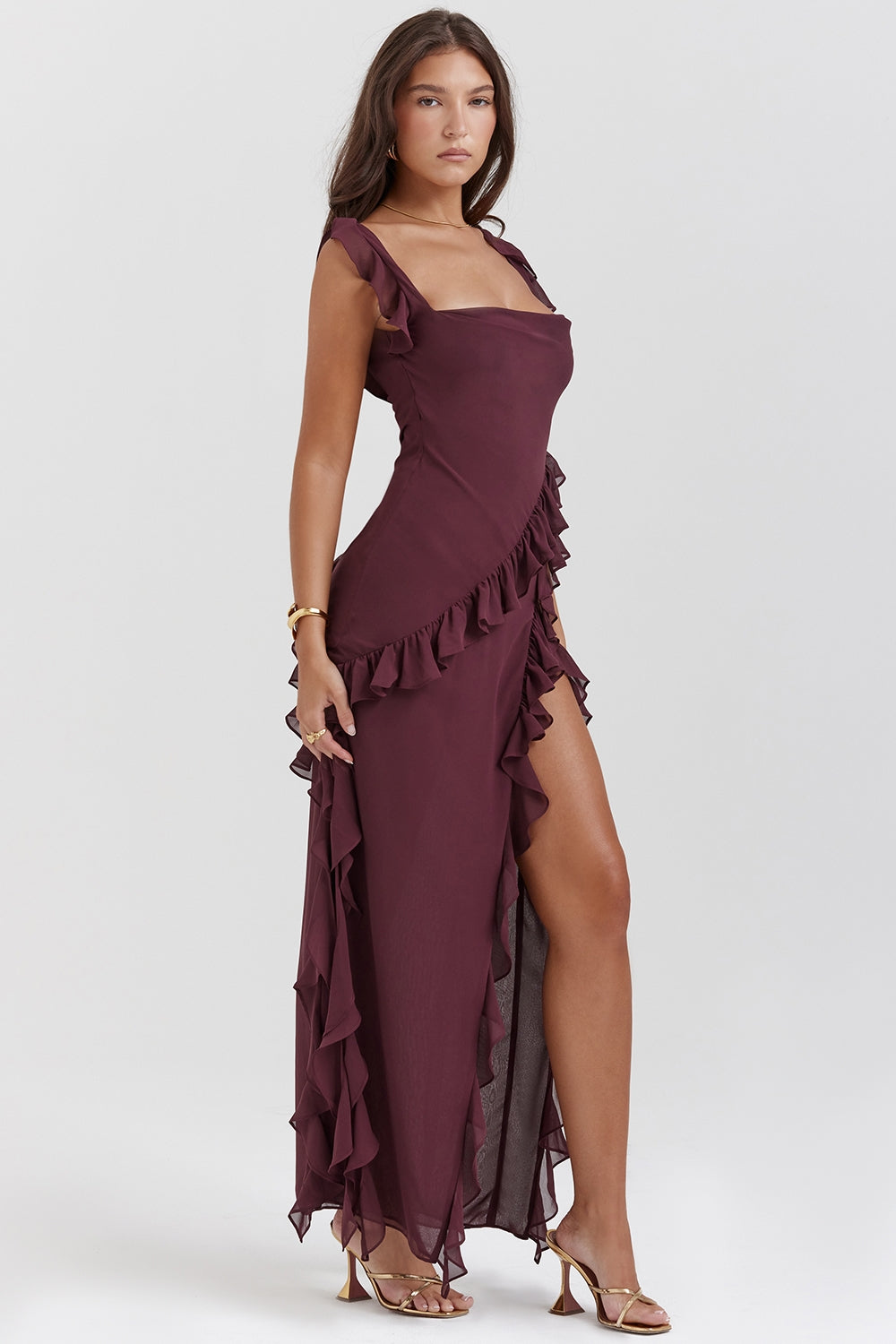 Dahlia | Long dress with ruffles