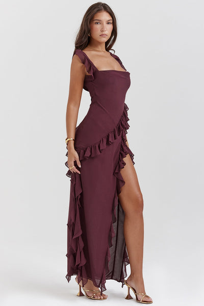 Dahlia | Long dress with ruffles