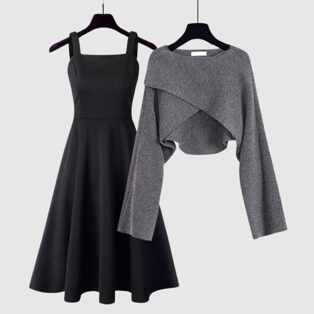 Monica - Elegant knitted dress set