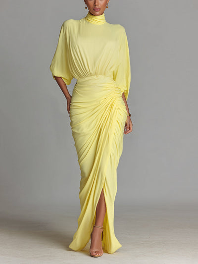 Comfortable Maxi Dress in Bright Yellow Blend