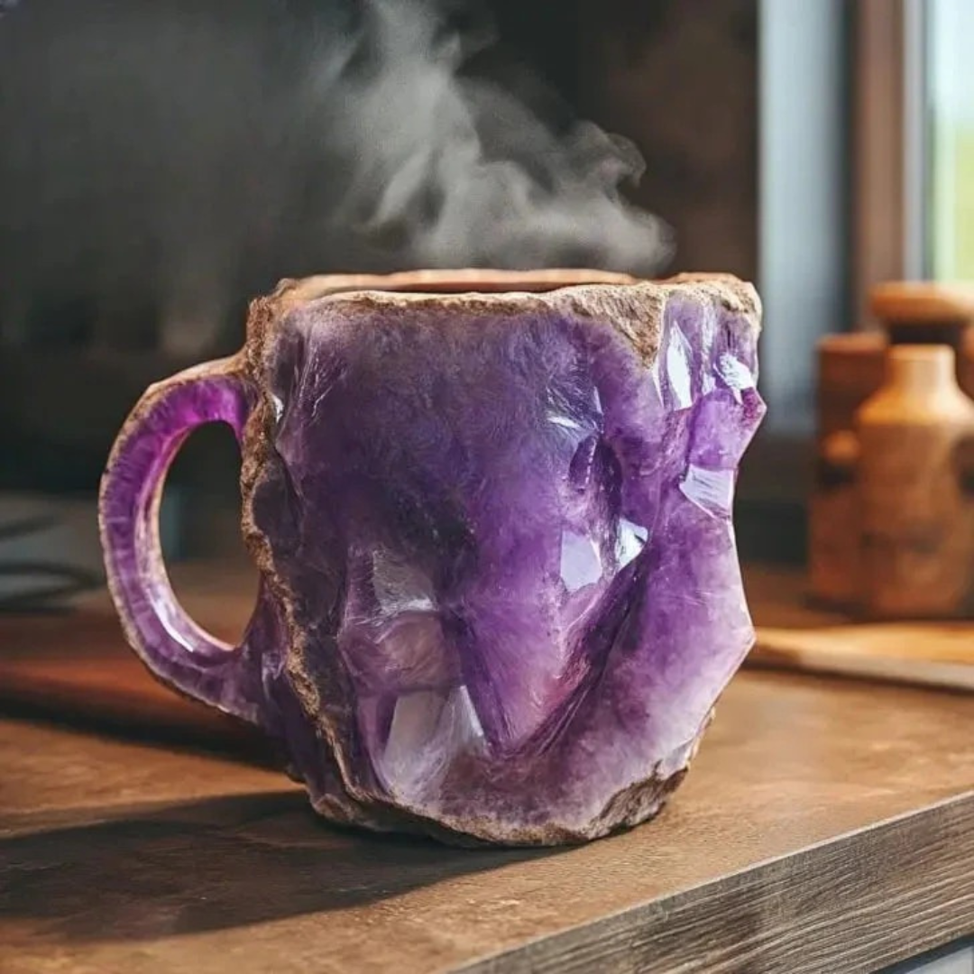Amethyst Mineral Coffee Cup
