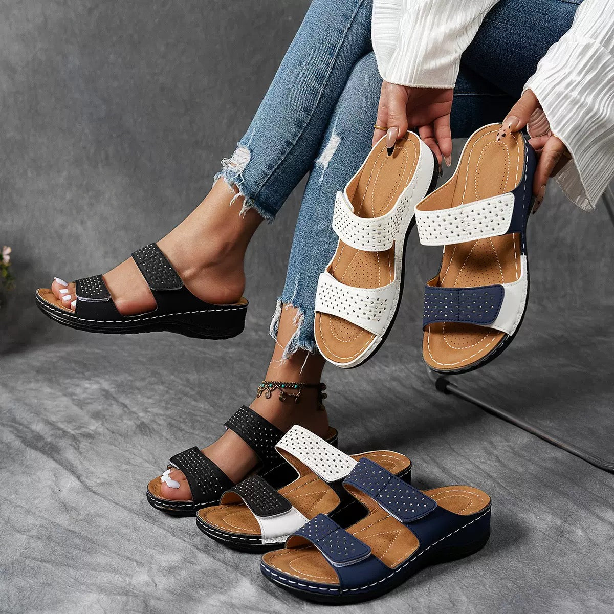 Emily™ – Breathable Orthopedic Slip-On Sandals for Women