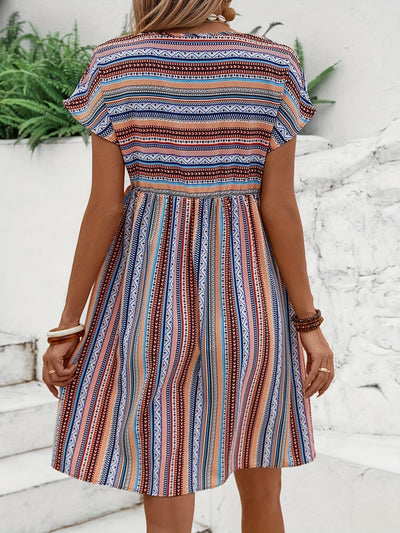 Mona - Striped Boho Style Dress