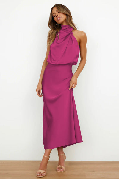 Veleta | Long Satin Dress