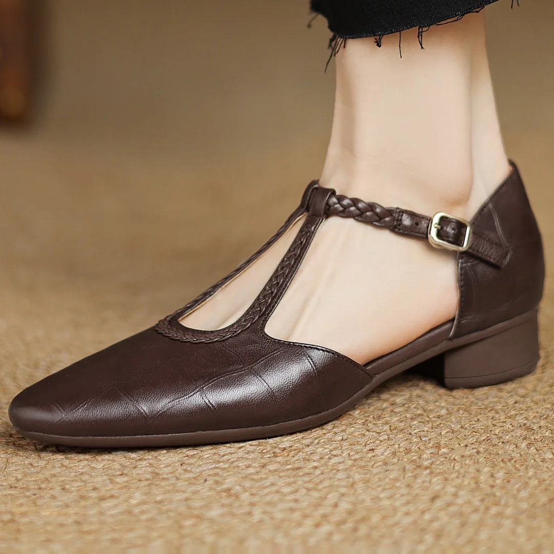 Sarah™ |  Leather Mary Janes