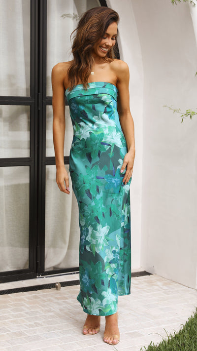 Thesa | Sleeveless Satin Dress
