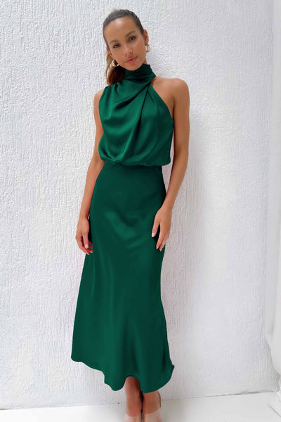 Veleta | Long Satin Dress