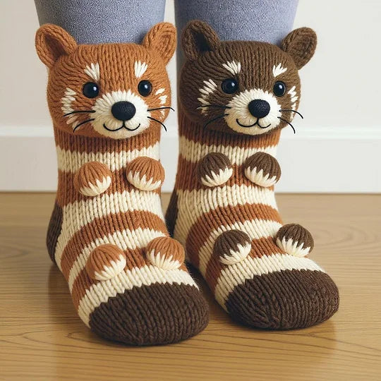 CozyCritters – Cozy Socks with Knitted Animal Designs