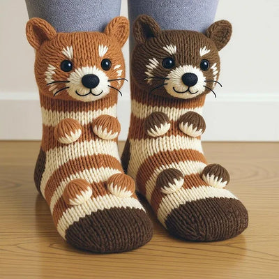 CozyCritters – Cozy Socks with Knitted Animal Designs