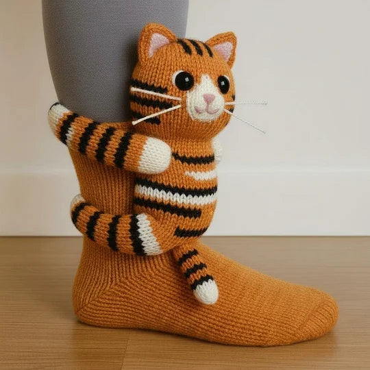 CozyCritters – Cozy Socks with Knitted Animal Designs