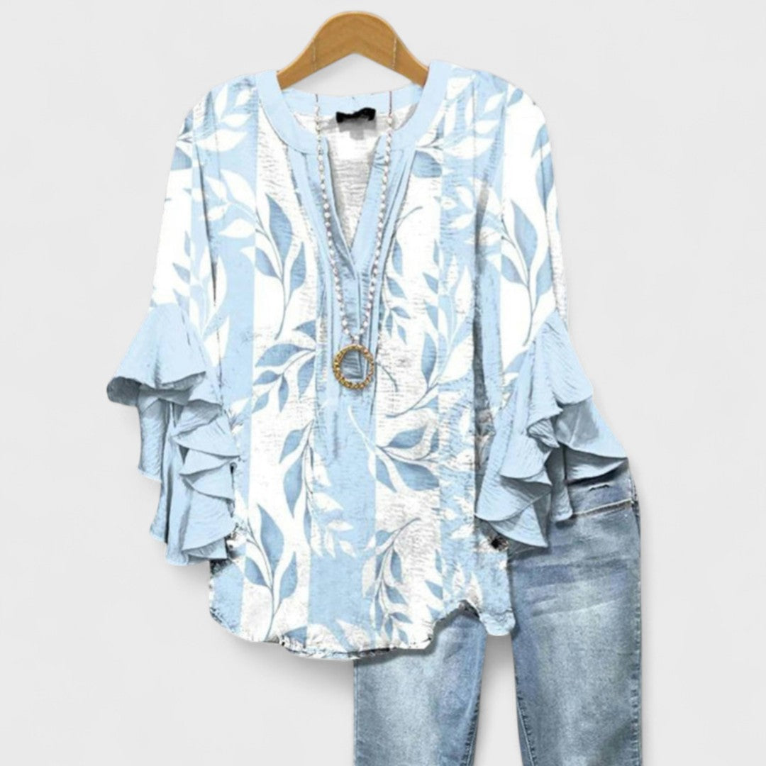 Rachida | Elegant Floral Print Blouse