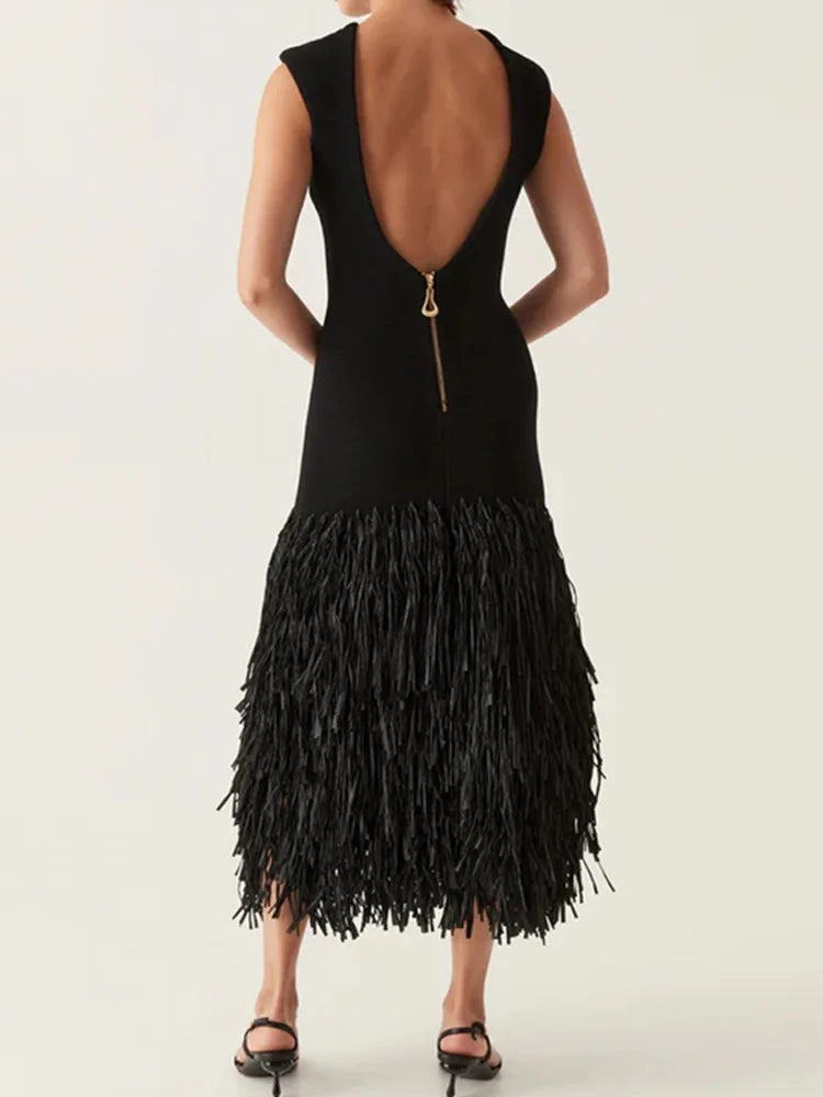 Ana | Long Fringe Dress