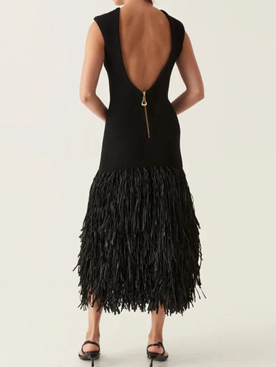 Ana | Long Fringe Dress