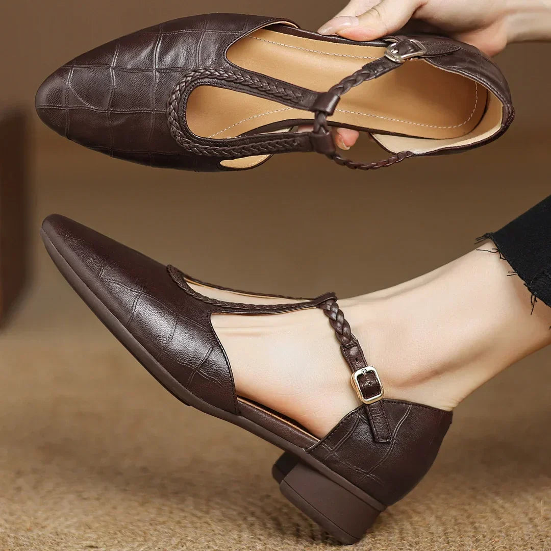 Sarah™ |  Leather Mary Janes