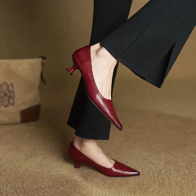 Marise - Pointed Toe Leather Pumps