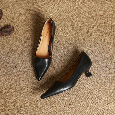 Marise - Pointed Toe Leather Pumps