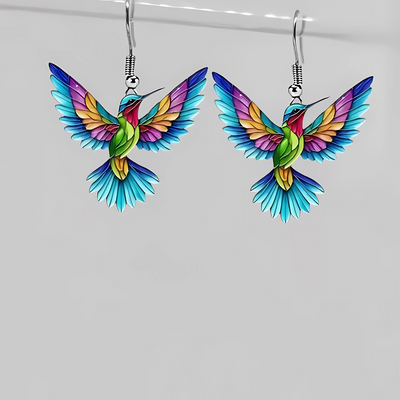Ariana – Vibrant Hummingbird Earrings