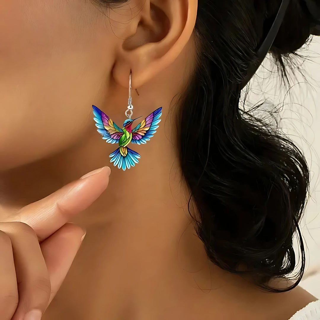 Ariana – Vibrant Hummingbird Earrings