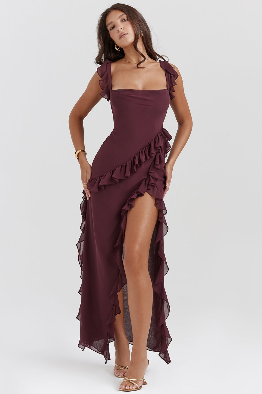 Dahlia | Long dress with ruffles