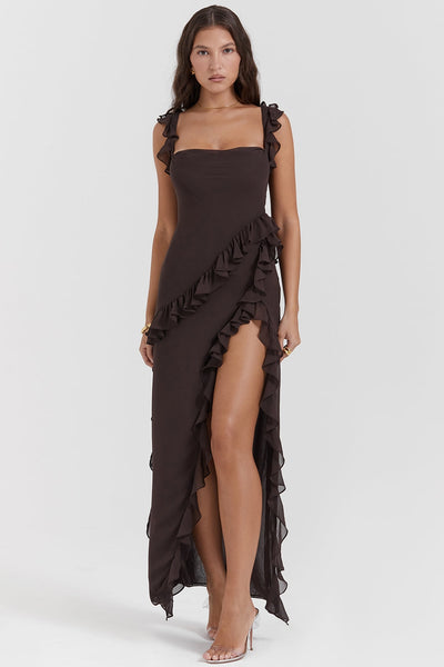 Dahlia | Long dress with ruffles