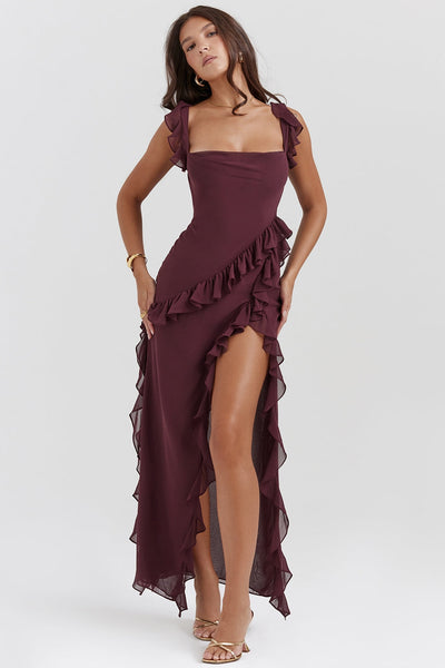 Dahlia | Long dress with ruffles