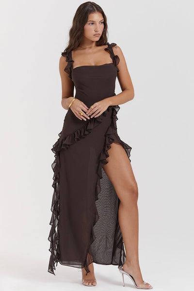 Dahlia | Long dress with ruffles