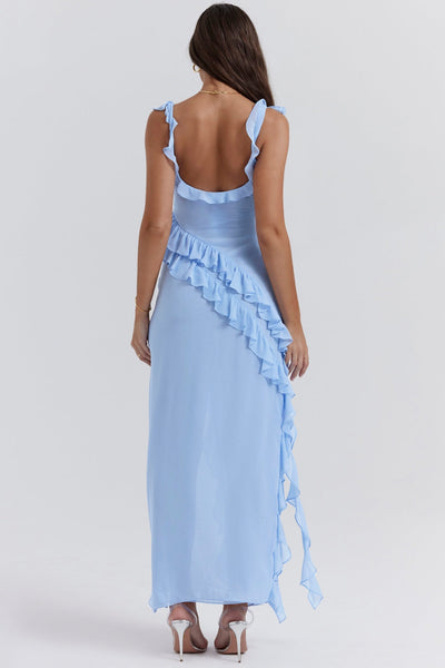Dahlia | Long dress with ruffles