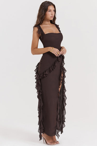 Dahlia | Long dress with ruffles