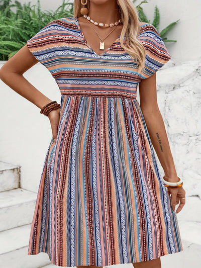 Mona - Striped Boho Style Dress