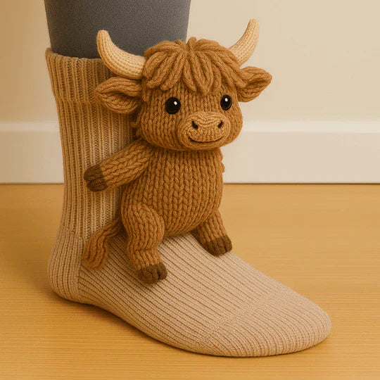 CozyCritters – Cozy Socks with Knitted Animal Designs