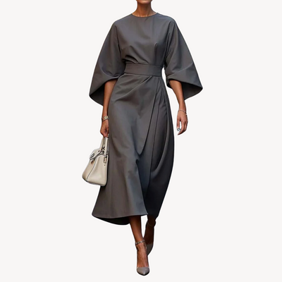 Anny| Women's Cotton Belted Midi Dress