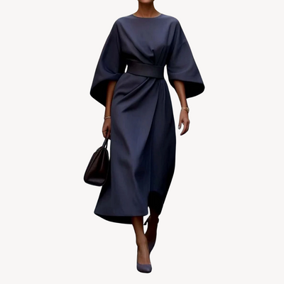 Anny| Women's Cotton Belted Midi Dress