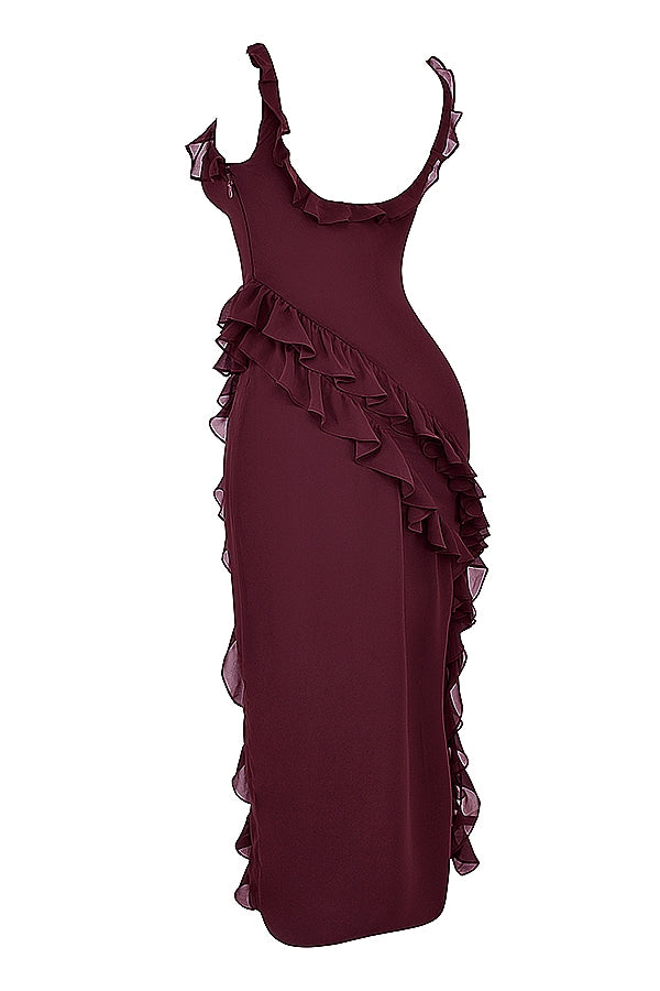 Dahlia | Long dress with ruffles